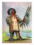 Mandan Indian Ha-Na-Tah-Muah (Wolf Chief) Giclée-Druck von George Catlin