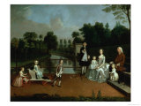 A Family Group on a Terrace in a Garden, 1749 Giclee Print by Arthur Devis