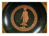 Greek Red-Figure Cup, Depicting the God Hermes (Pottery) Giclee Print
