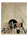 Stage Set Design for the Play the Magnanimous Cuckold by F. Crommelynck, Meyerhold Theatre, Moscow Giclée-Druck von Liubov Sergeevna Popova