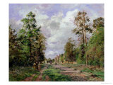 The Road to Louveciennes at the Edge of the Wood, 1871 Giclee Print by Camille Pissarro