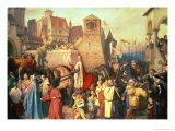 Duke Leopold the Glorious (1176-1230) Enters Vienna on His Return from the Crusades Reproduction procédé giclée par Josef Mathias Trenkwald