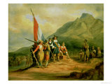 The Landing of Jan Van Riebeeck (1619-77) 6th April 1652, 1850 Reproduction procédé giclée par Charles Bell II