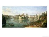 The Tiberian Island in Rome, 1685 Giclee Print by Vanvitelli (Gaspar van Wittel) 
