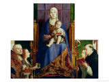 Madonna with Saint Nicholas of Bari reproduction procédé giclée par Antonello da Messina 
