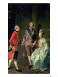 Archduke Maximilian Franz Visiting Marie Antoinette (1755-93) and Louis XVI (1754-93) Giclee Print by Josef Hauzinger