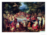 The Banquet of the Gods reproduction procédé giclée par Hendrik van Balen the Elder