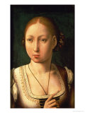 Juana or Joanna of Castile, Called "The Mad" (1479-1555) Daughter of Ferdinand II of Aragon Reproduction procédé giclée par Juan de Flandes