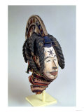 Ibo Mask from the Mmwo Society, Nigeria, 19th-20th Century (Polychrome Wood) Giclée-Druck