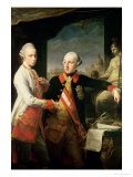 Kaiser Joseph II (1741-90), and the Grand Duke Leopold of Tuscany, 1769 Giclee Print by Pompeo Batoni