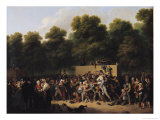 The Distribution of Food and Wine on the Champs-Elysees, 1822 Giclee Print by Louis Leopold Boilly