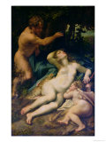 Venus, Satyr and Cupid, 1528  Lámina giclée por Correggio