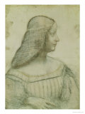 Portrait of Isabella D'Este (1474-1539) Giclee Print by Leonardo da Vinci 