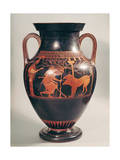 Attic Red-Figure Belly Amphora of Herakles Capturing Kerberus, Greek, from Athens, 6th Century B reproduction procédé giclée par Andokides 