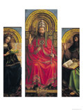 God the Father, Central Panel of the Ghent Altarpiece, 1432 reproduction procédé giclée par Hubert Eyck