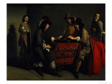 The Backgammon Players Reproduction procédé giclée par Antoine & Louis Le Nain