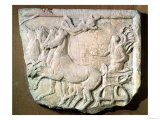 Votive Relief Commemorating a Victory in the Four Horse Chariot Race at the Panathenaic Games Reproduction procédé giclée