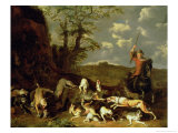 A Bear Hunt, 1655  Lámina giclée por Abraham Danielsz. Hondius