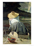 Washerwoman by the River, 1860 Giclee Print by Paul Camille Guigou