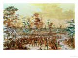 De Tonty Suing for Peace in the Iroquois Village in January 1680, 1847-48 Giclée-Druck von George Catlin
