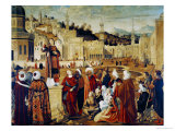 St. Stephen Preaching Impressão giclée por Vittore Carpaccio St. Stephen Preaching Impressão giclée por Vittore Carpaccio