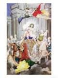 Triumph of King Louis XIV (1638-1715) of France Driving the Chariot of the Sun Preceded by Aurora Reproduction procédé giclée par Joseph Werner