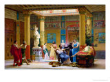 A Performance of "The Fluteplayer" in the "Roman" House of Prince Napoleon III (1808-73) reproduction procédé giclée par Gustave Clarence Rodolphe Boulanger