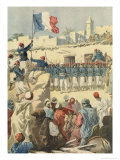 The Raising of the French Flag at Timbuktu (Mali) from "Le Petit Journal," February 1894 Reproduction procédé giclée par Frédéric Théodore Lix