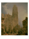 West Front of Notre Dame, Rouen reproduction procédé giclée par David Roberts