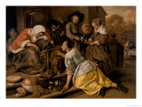 The Effects of Intemperance, circa 1663-65 Giclee Print by Jan Havicksz. Steen