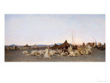 Evening Prayer in the Sahara, 1863 Giclee Print by Gustave Guillaumet
