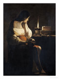 Mary Magdalene with a Night-Light, or the Terff Magdalene reproduction procédé giclée par Georges de La Tour