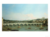 Westminster Bridge from the North with Lambeth Palace in Distance ジクレープリント - カナレット・