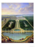 Perspective View of the Chateau of Versailles Seen from the Neptune Fountain, 1696 Giclee Print by Jean-Baptiste Martin