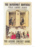The Davenport brothers, poster for Seance, 1865 Lámina giclée The Davenport brothers, poster for Seance, 1865 Lámina giclée