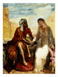 Othello and Desdemona in Venice, 1850 Reproduction procédé giclée par Theodore Chasseriau