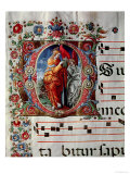 The Annunciation, Historiated Initial "O," Detail of a Page from an Antiphonal, circa 1473-79 Giclee Print by Liberale 
