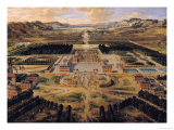 Perspective View of the Gardens and Chateau of Versailles Seen from the Paris Avenue, 1668 Giclee Print by Pierre Patel