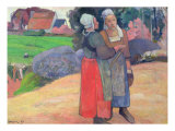 Breton Peasants, 1894 Giclée-Druck von Paul Gauguin