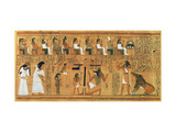 The Weighing of the Heart Against the Feather of Truth, circa 1250 BC (Painted Papyrus) Giclée-Druck