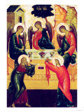The Holy Trinity, Russian Icon, Novgorod School, 15th Century Giclee Print