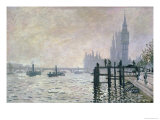 The Thames Below Westminster, 1871 Giclee Print by Claude Monet