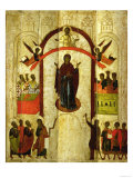 The Protection of the Theotokos (Mother of God) Russian Icon from the Zverin Monastery Giclee Print