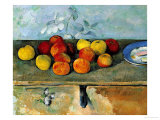Still Life of Apples and Biscuits, 1880-82 Giclee Print by Paul Cézanne