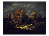 The Jean De Paris Heights in the Forest of Fontainebleau, 1867 Giclee Print by Narcisse Virgile Diaz de la Pena