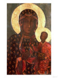 La vierge noire de Jasna Gora, icône russo-byzantine, 14ème siècle Reproduction procédé giclée
