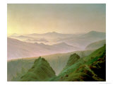 Morning in the Mountains reproduction procédé giclée par Caspar David Friedrich