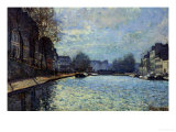 View of the Canal Saint-Martin, Paris, 1870 Giclee Print by Alfred Sisley