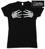Juniors: The Misfits - Skeleton Hands - Babydoll T-shirty Juniors: The Misfits - Skeleton Hands - Babydoll T-shirty