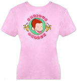 Damen: Coco, der neugierige Affe, Kopf mit Bananen – Babydoll T-Shirts